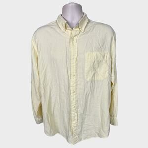 Field Gear The Big Shirt Mens Medium Yellow Long Sleeve Button Front Shirt